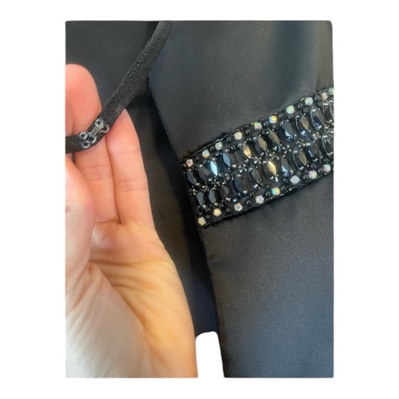 Beautiful Sherri Hill halter black gown rhinestone wedding prom ball room - Picture 9 of 10